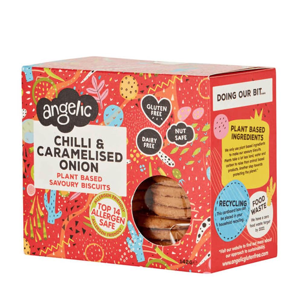Angelic Chilli & Caramelised Onion Savoury Biscuits 142g